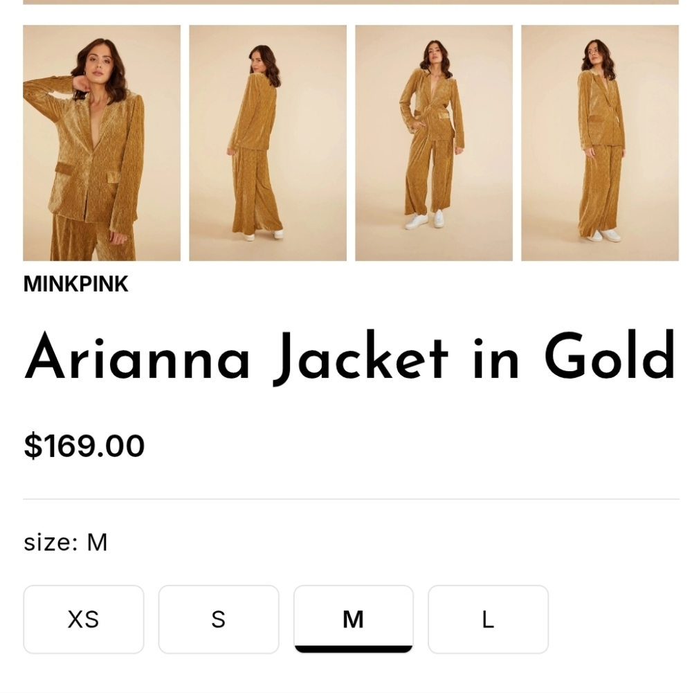 MINKPINK | $169 Arianna Velvet Blazer - Picture 2 of 5